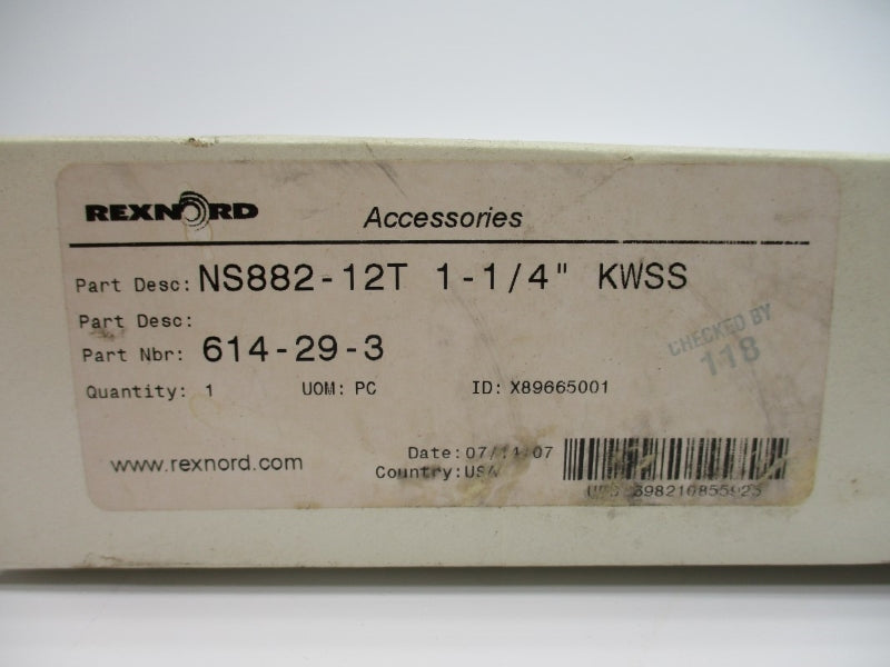 REXNORD NS882-12T 614-29-3 1-1/4" NSMP