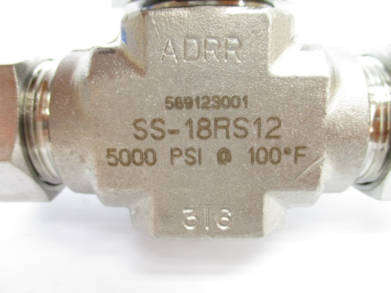 SWAGELOK SS-18RS12 5000PSI 100'F NSMP