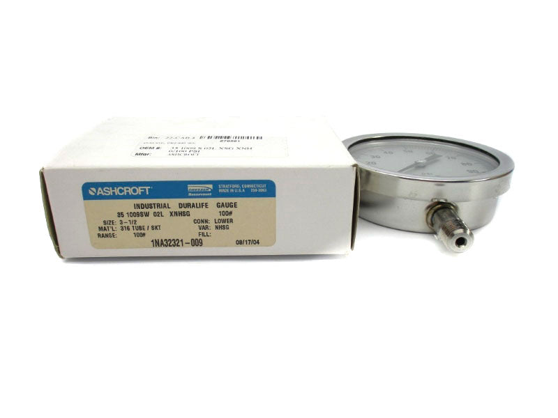 ASHCROFT 351009SW02LXNHSG100# 100PSI 3-1/2" NSMP