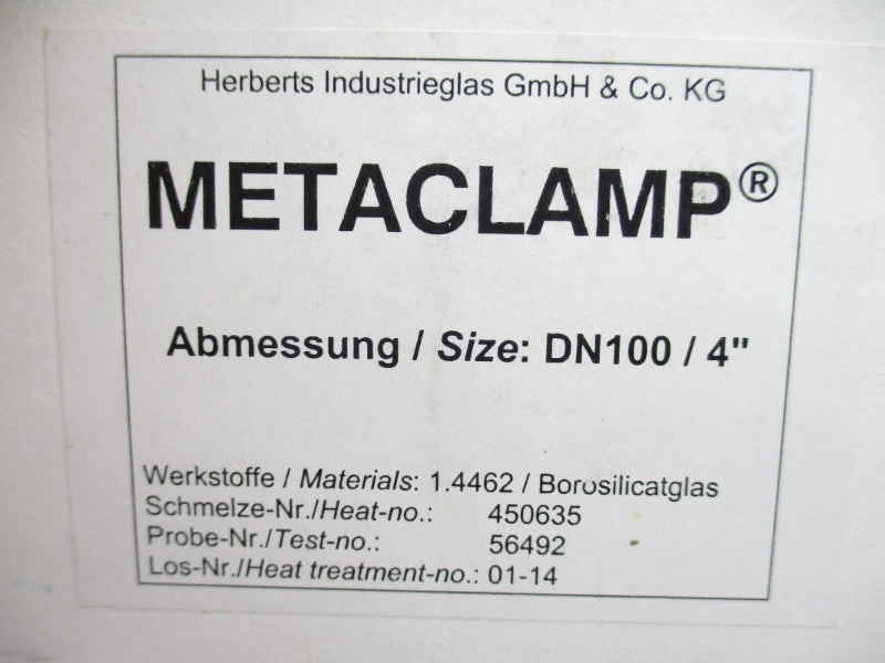 HERBERTS INDUSTRIEGLAS 1.4462 DN100 4" NSMP