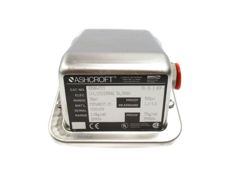 ASHCROFT GPSN4JT25 125/250VAC 11A 30PSI NSNP