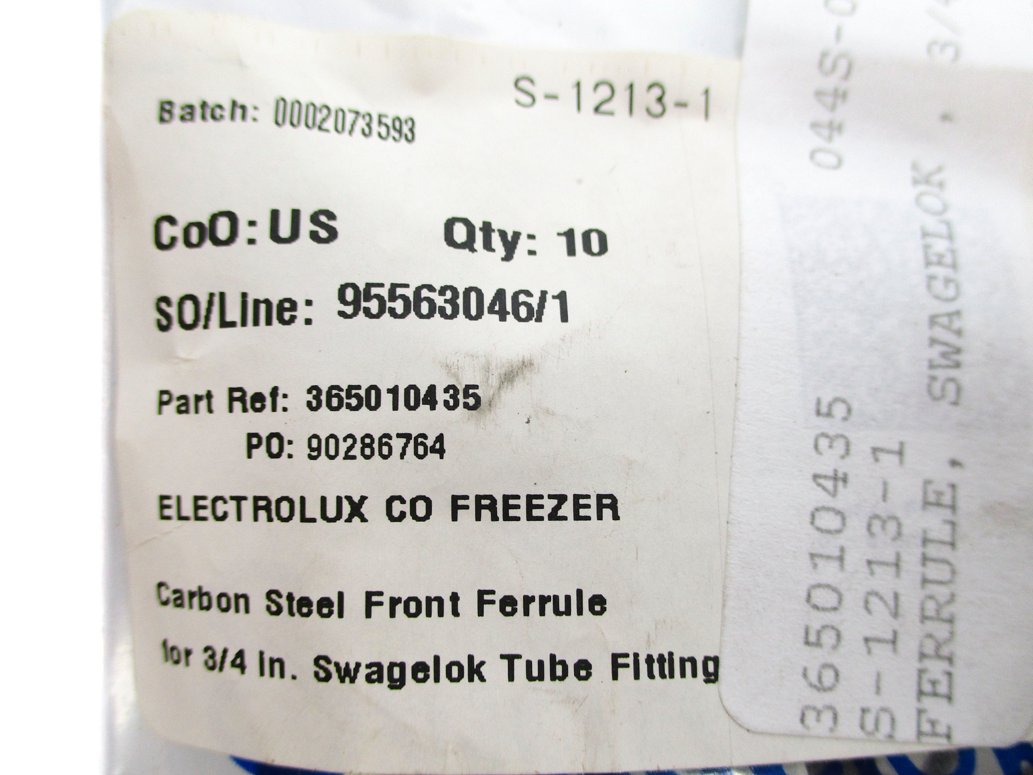 SWAGELOK S-1213-1 (PKG OF 10) NSMP