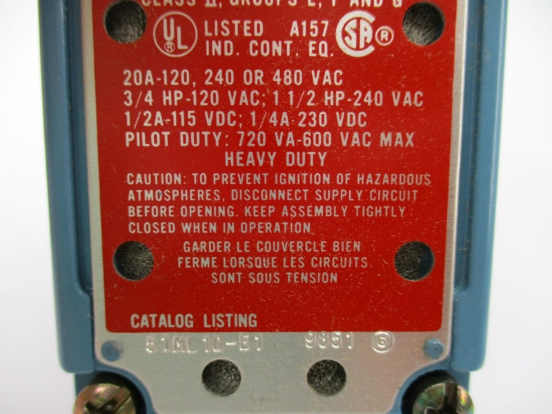 HONEYWELL 51ML10-E1 480VAC 20A NSMP