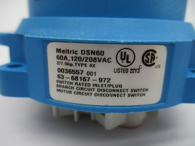 MELTRIC 63-68167-972 DSN60 120/208VAC 60A NSMP