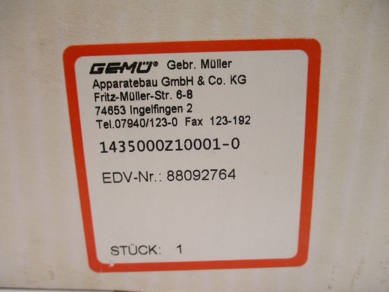 GEMU 1435000Z10001-0 88092764 24VDC NSMP