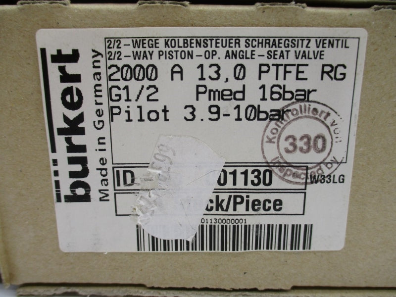 BURKERT 001130 200A13,0PTFERG NSMP