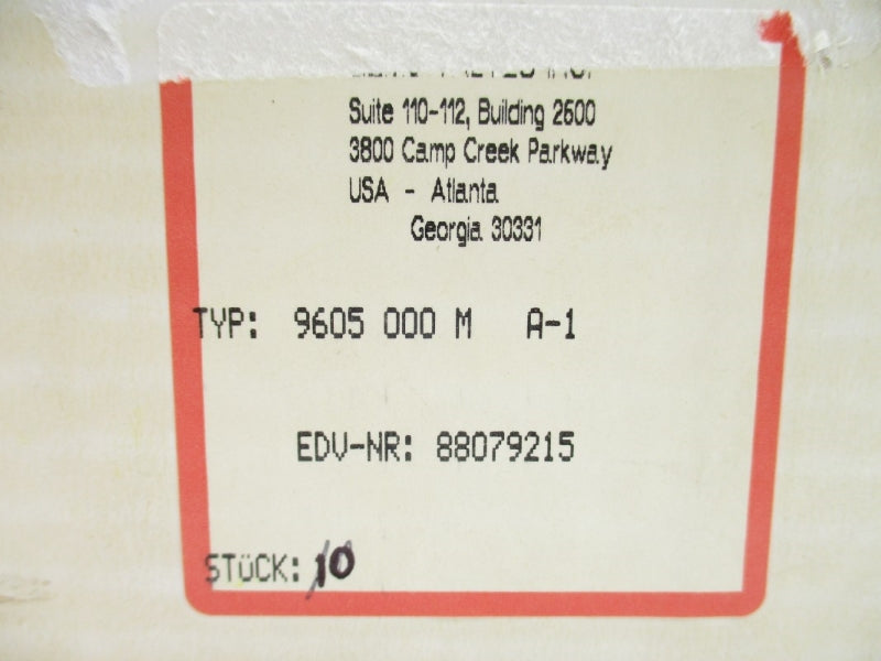 GEMU 9605000MA-1 88079215 (PKG OF 10) NSMP