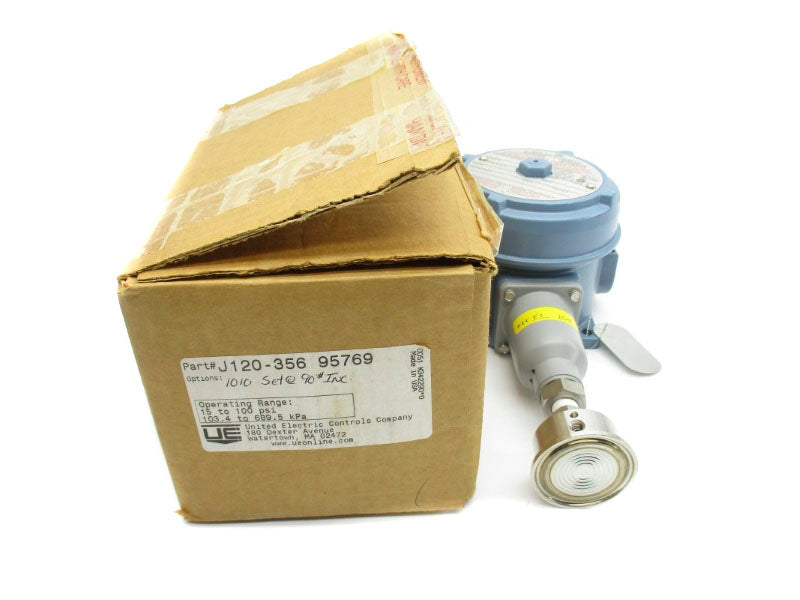 UNITED ELECTRIC J120-356 480VAC 15A 15-100PSI NSMP