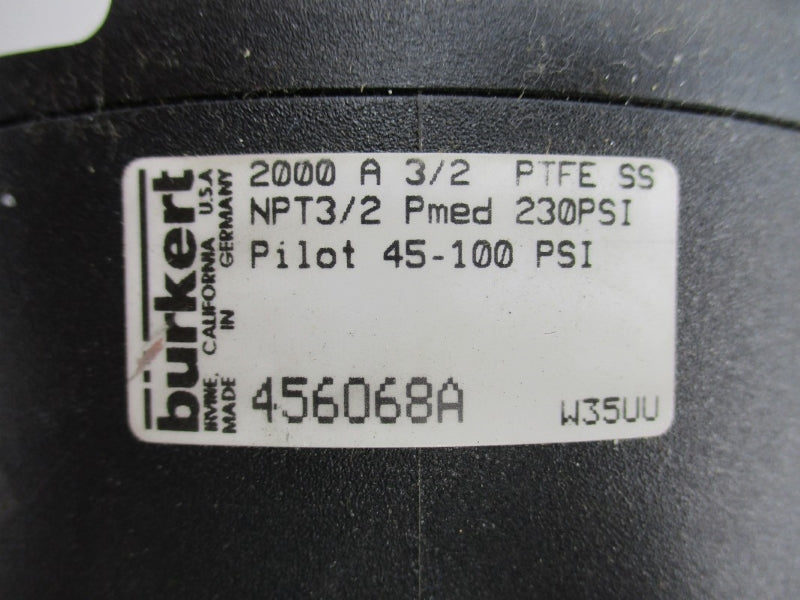 BURKERT 456068A 2000A3/2PTFESS 45-100PSI NSNP