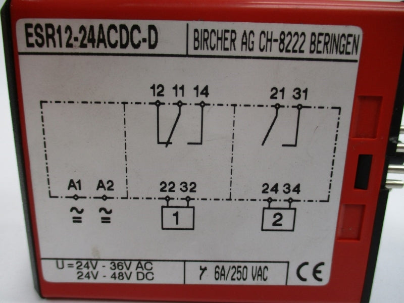 BIRCHER ESR12-24ACDC-D 250VAC 6A NSNP