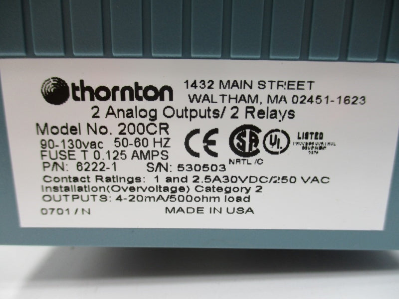 THORNTON 6222-1 200CR 90-130VAC 0.125A NSNP