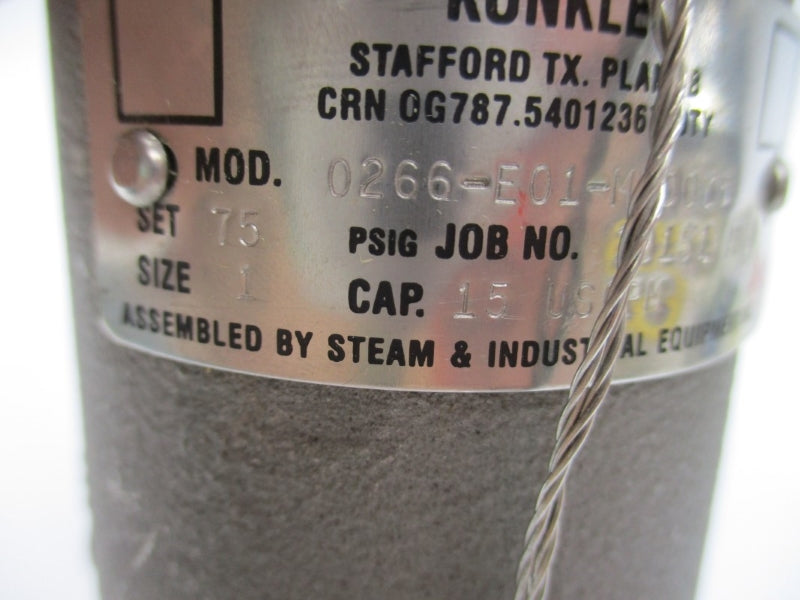 KUNKLE 0266-E01-MG0075 75PSI 1" NSNP