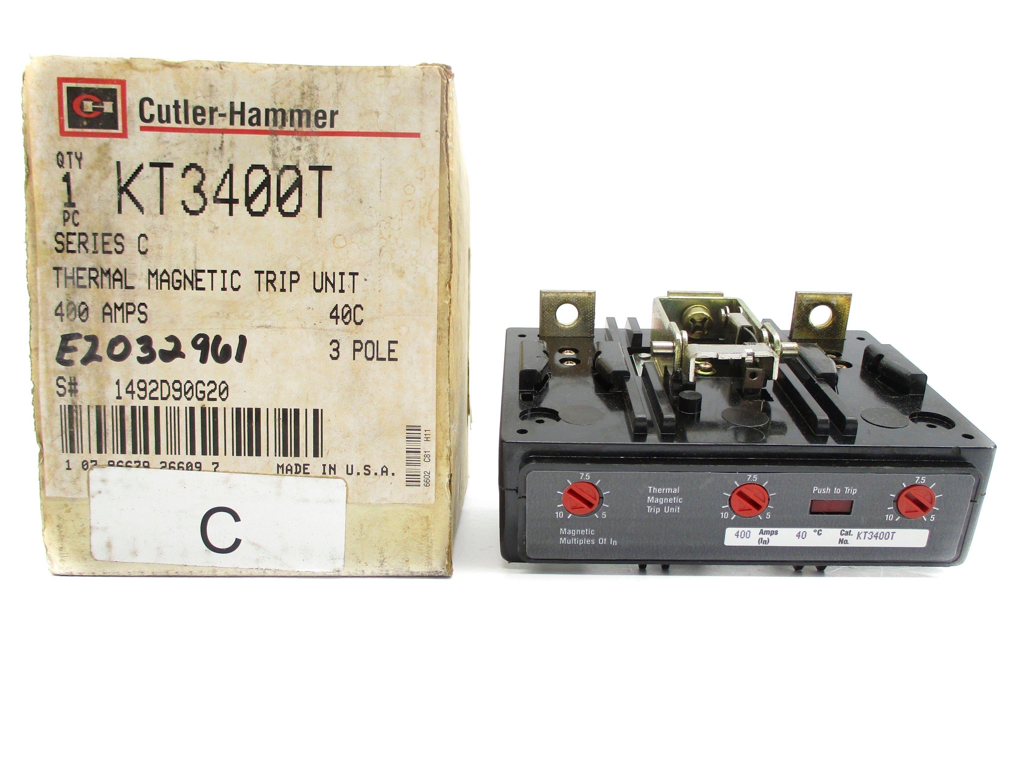 CUTLER HAMMER KT3400T SER. C NSMP