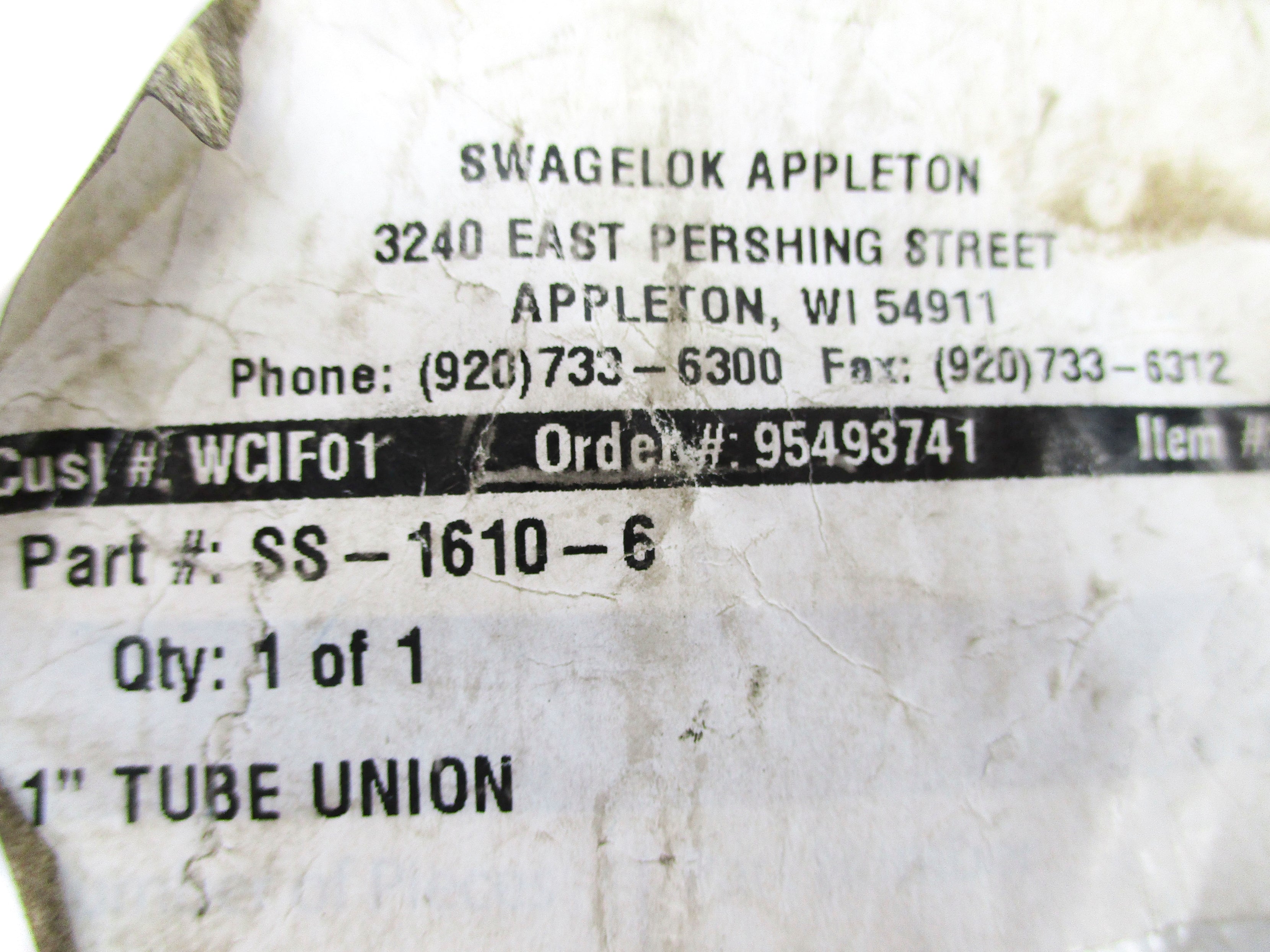 SWAGELOK SS-1610-6 NSMP