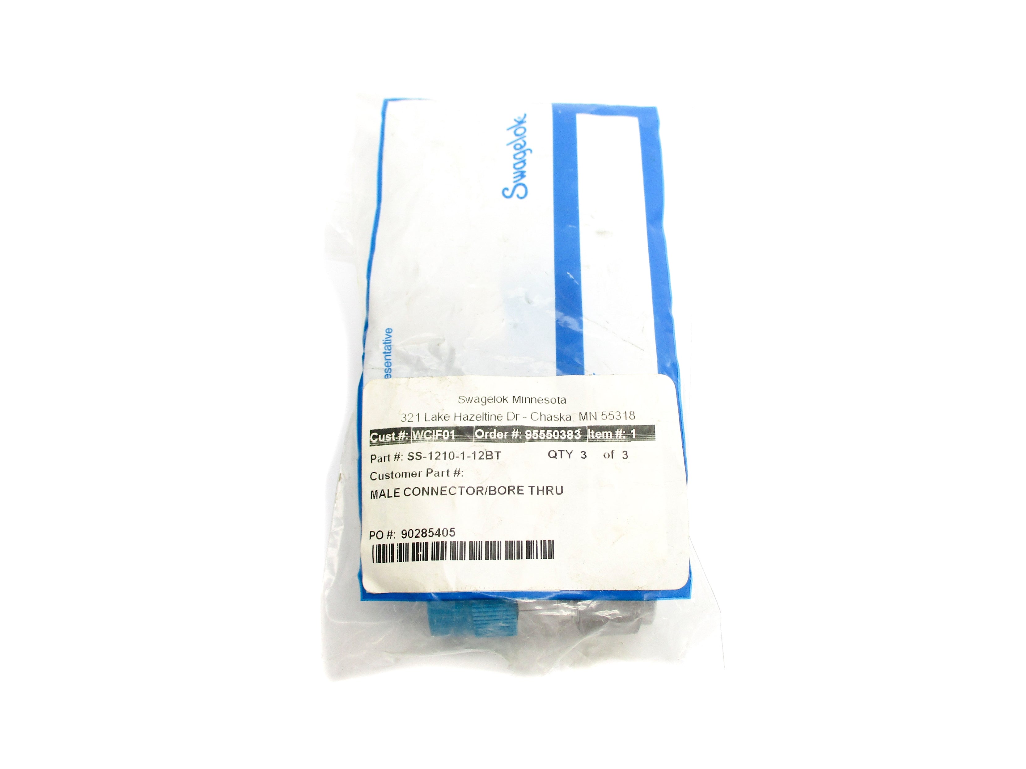 SWAGELOK SS-1210-1-12BT (PKG OF 3) NSMP