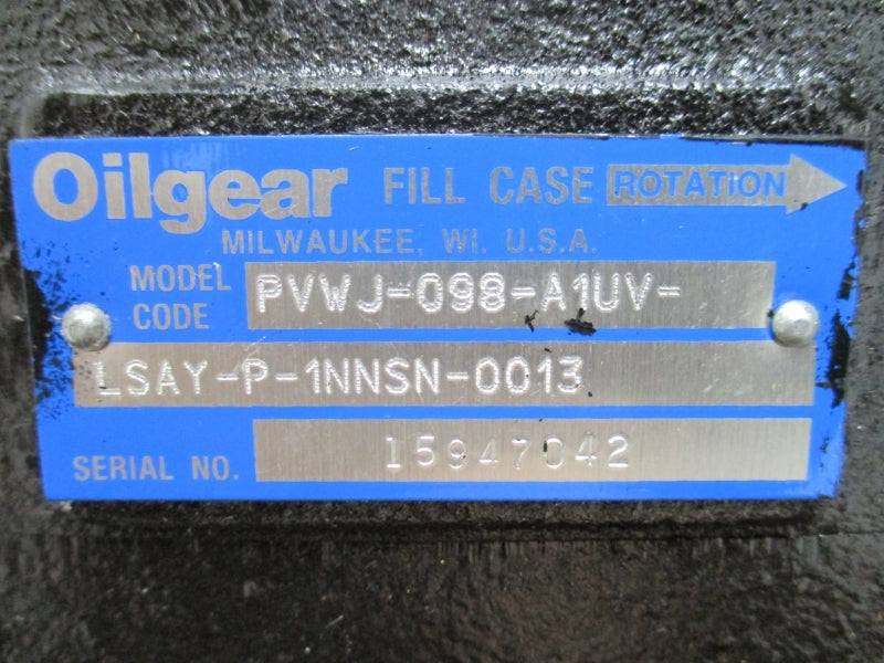 OILGEAR PVWJ-098-A1UV-LSAY-P-1NNSN-0013 NSNP