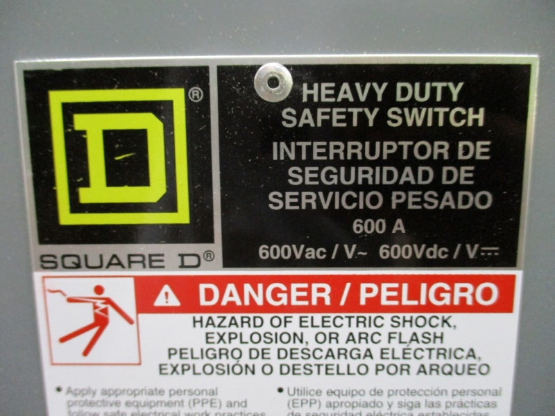 SQUARE D H366NR SER. E05 600VAC/DC 600A NSNP