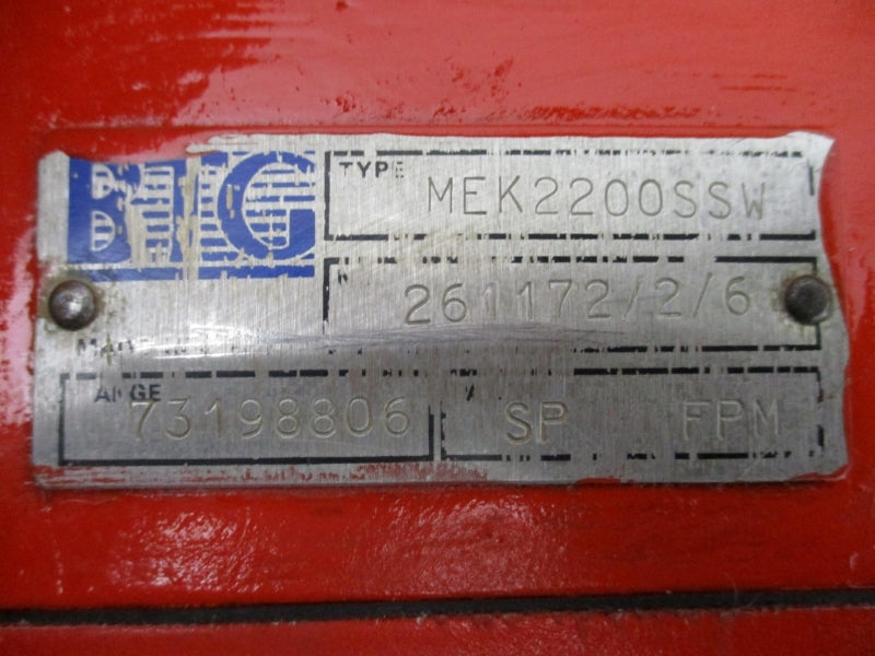 BTG MEK2200SSW W/ ATB AF71/6C-7 550-575/320-333V 0.82/1.42A NSNP