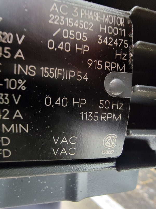 BTG MEK2200SSW W/ ATB AF71/6C-7 550-575/320-333V 0.82/1.42A NSNP