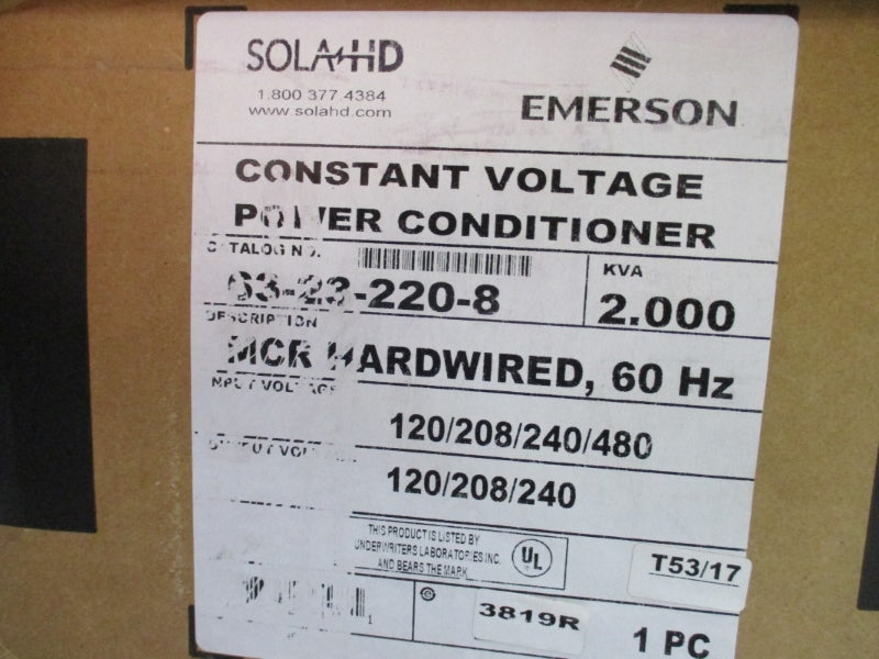 SOLA EMERSON 63-23-220-8 380-520V 23.2/13.0/11.6/5.8A NSMP