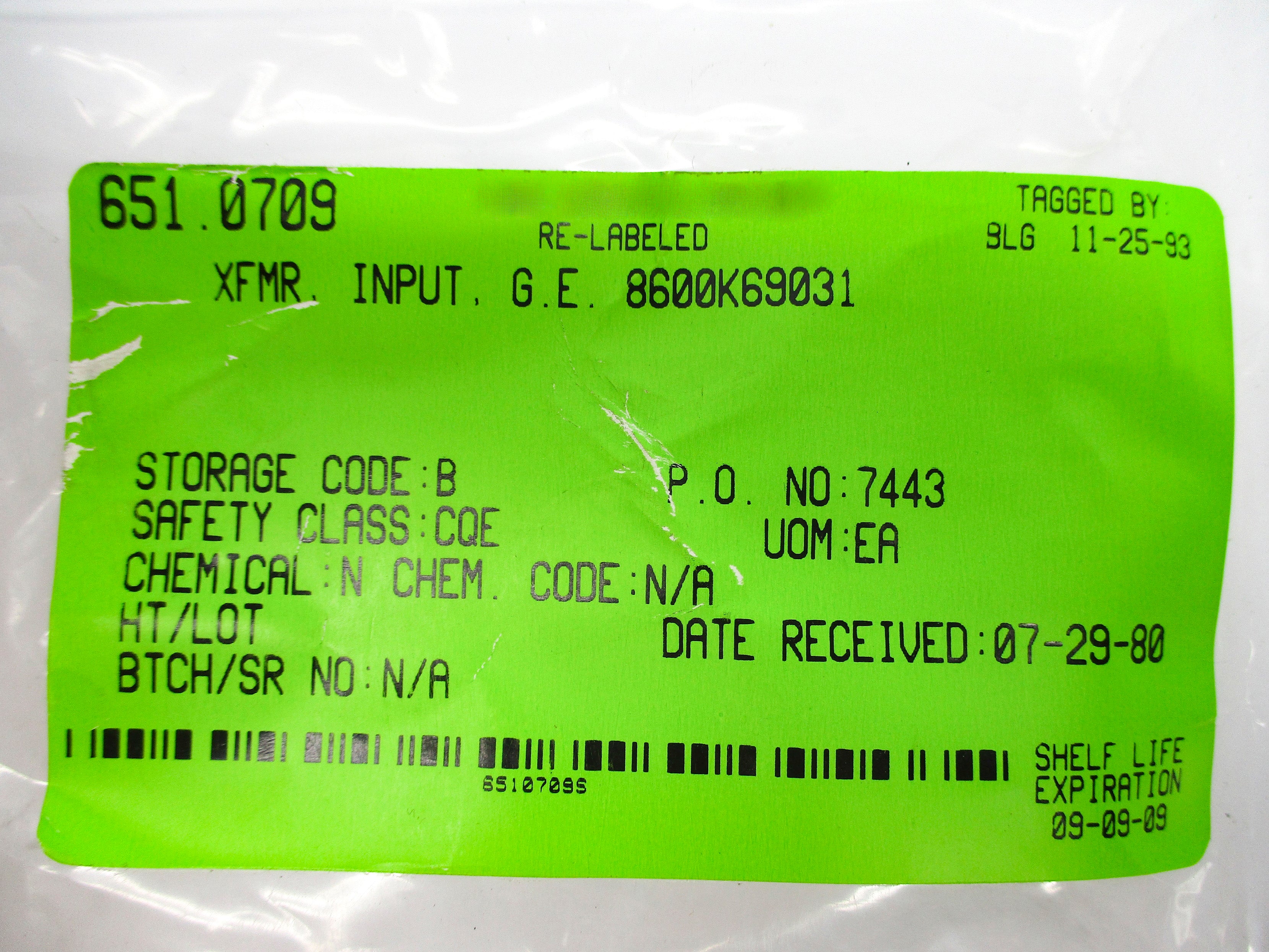 GENERAL ELECTRIC 8600K69031 NSNP