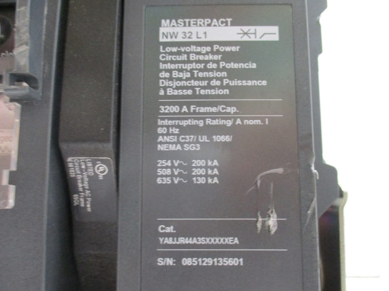 SCHNEIDER ELECTRIC NW32L1 YA8JJR44A3SXXXXXEA 635V 3200A NSNP