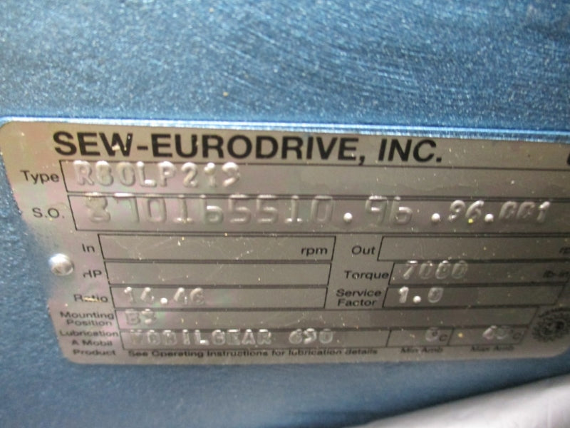 SEW EURODRIVE R80LP213 NSMP