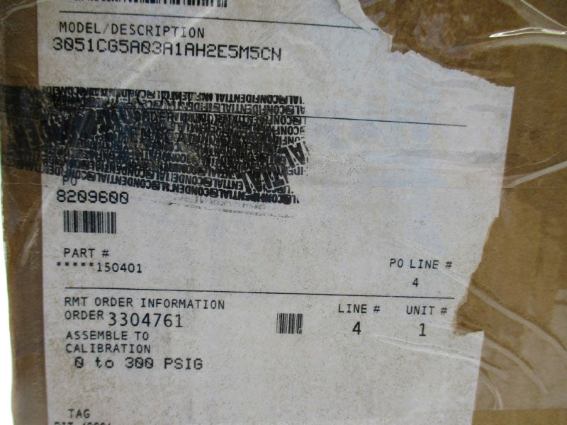 ROSEMOUNT 3051CG5A03A1AH2E5M5CN 10.5-55VDC 300PSI NSMP