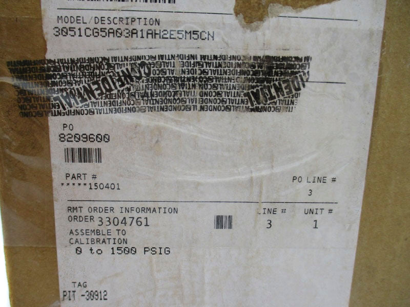 ROSEMOUNT 3051CG5A03A1AH2E5M5CN 10.5-55VDC 1500PSI NSMP