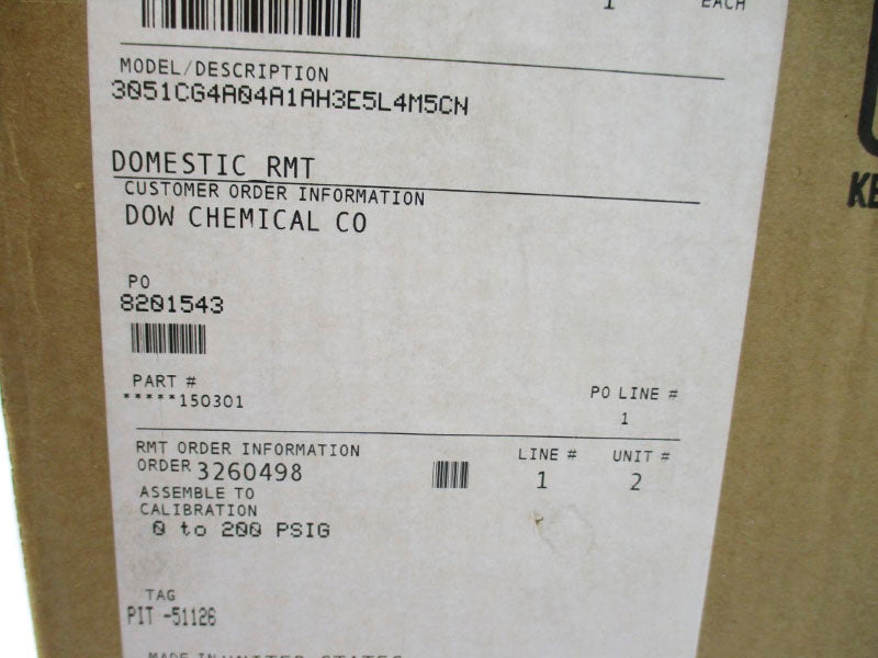 ROSEMOUNT 3051CG4A04A1AH3E5L4M5CN 10.5-55VDC 200PSI NSMP