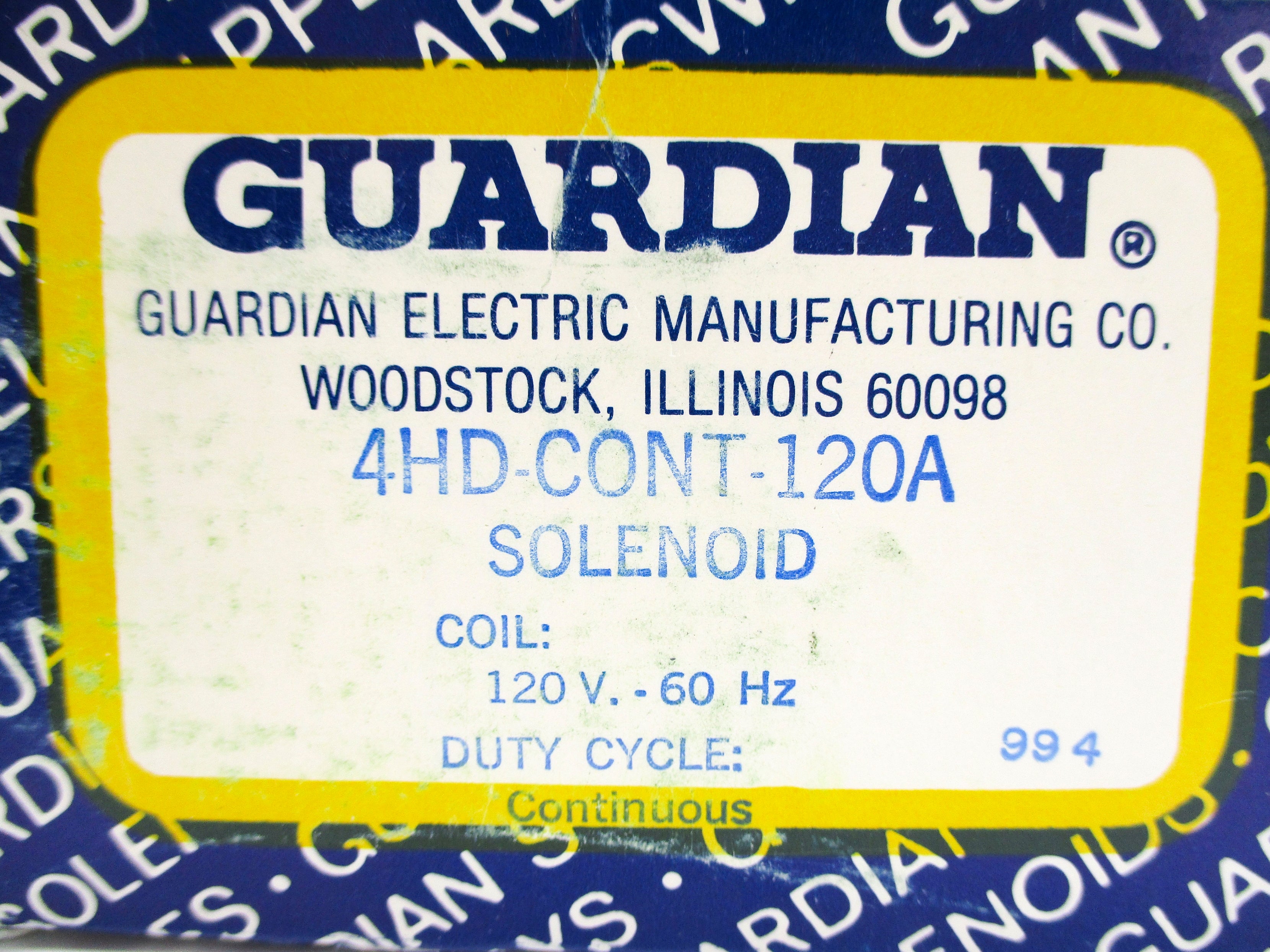 GUARDIAN ELECTRIC 4HD-CONT-120A NSMP