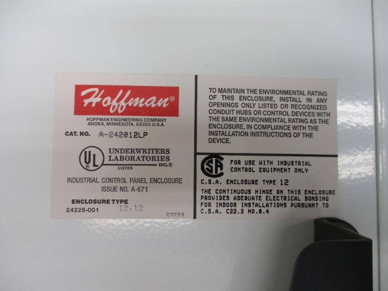 HOFFMAN A-242012LP NSNP