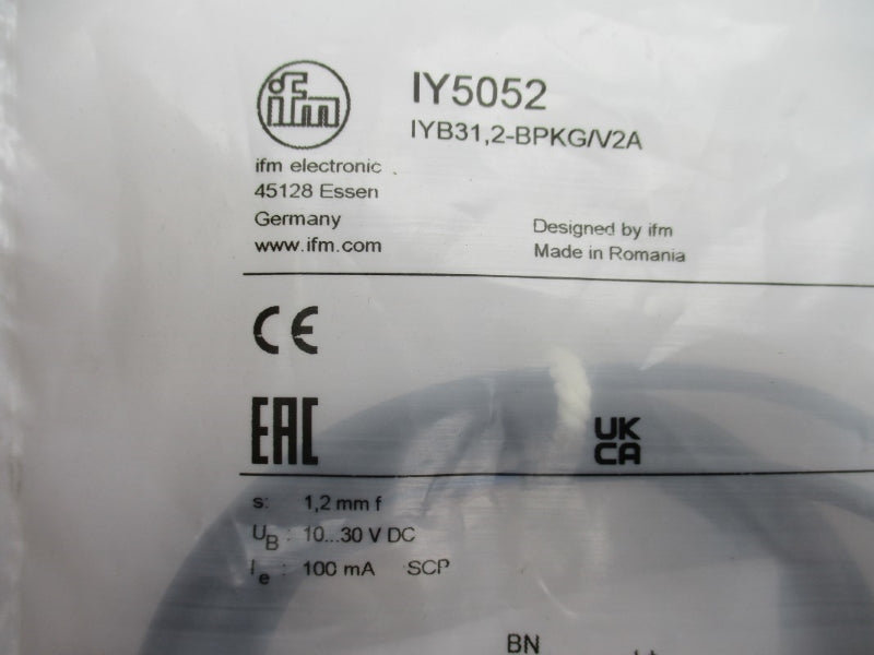 IFM EFECTOR IY5052 IYB31,2-BPKG/V2A 10-30VDC NSMP