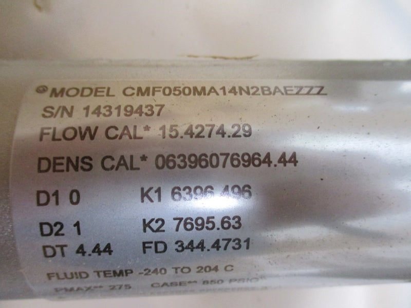 MICRO MOTION EMERSON CMF050MA14N2BAEZZZ 17.3V 850PSI -240'-+204'C NSMP
