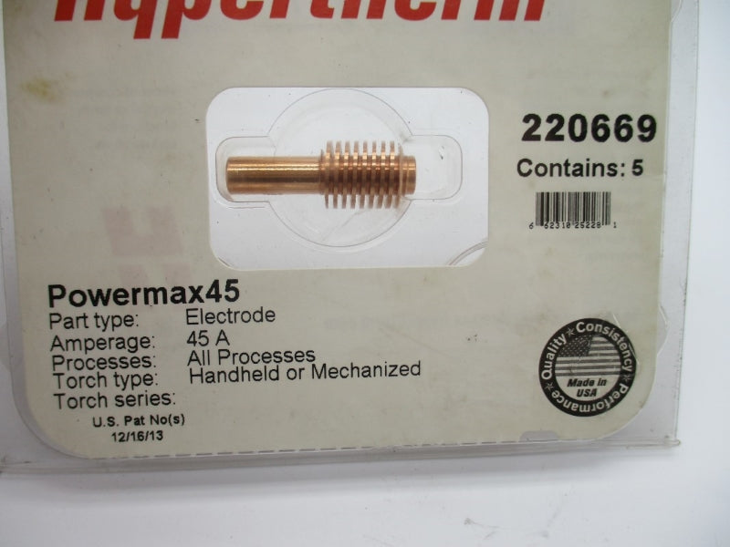 HYPERTHERM 220669 45A (PKG OF 5) NSMP