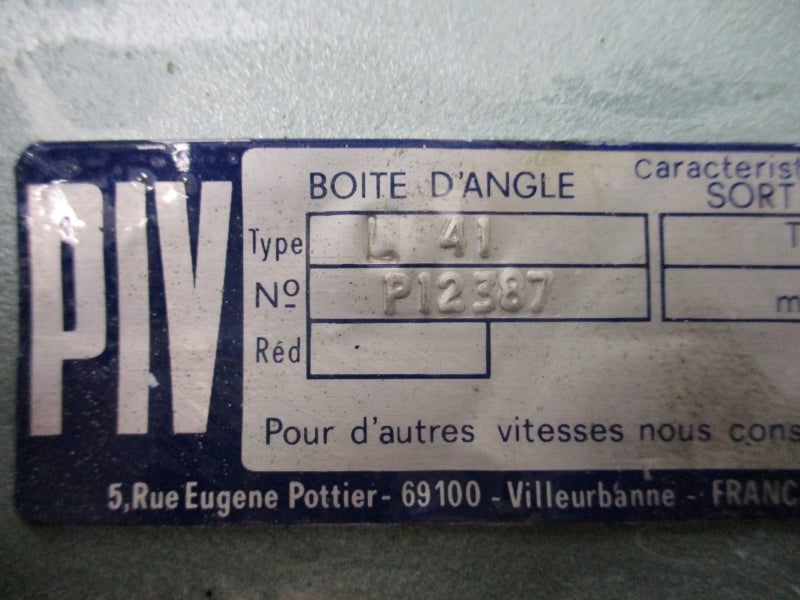 PIV GEAR BOX L41 P12387 NSNP