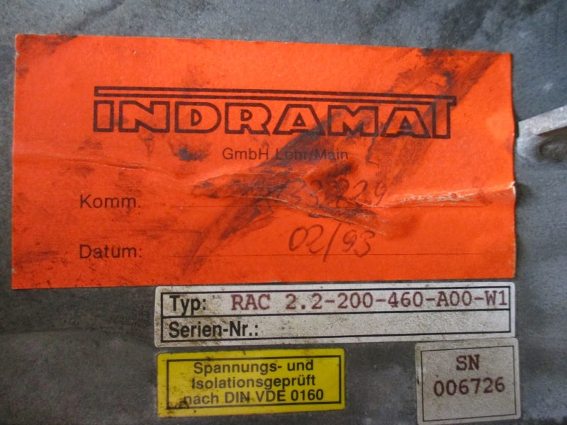 INDRAMAT RAC2.2-200-460-A00-W1 UNMP