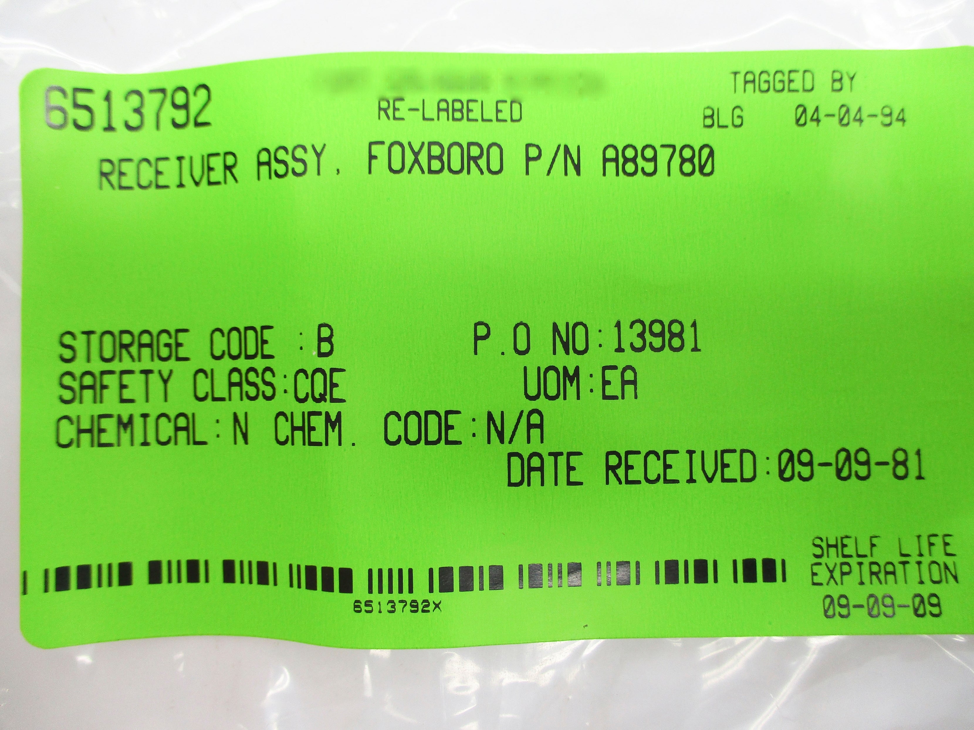 FOXBORO A89780 NSNP