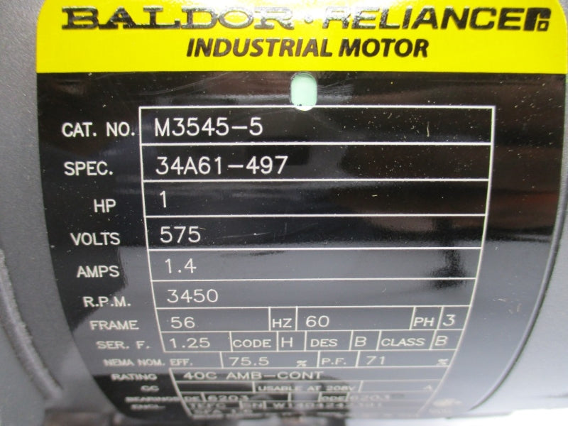 BALDOR M3545-5 575V 1.4A NSMP