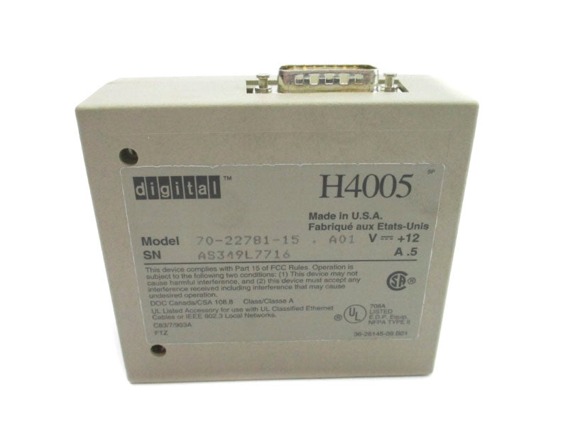 DIGITAL H4005 70-22781-15.A01 12V .5A NSNP