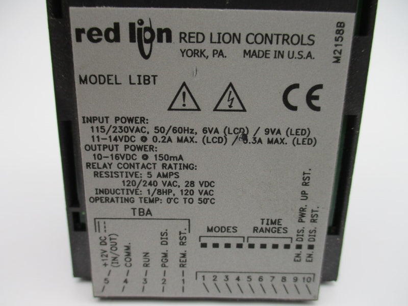 RED LION CONTROLS LIBT1E00 115/230VAC 0.2A UNMP