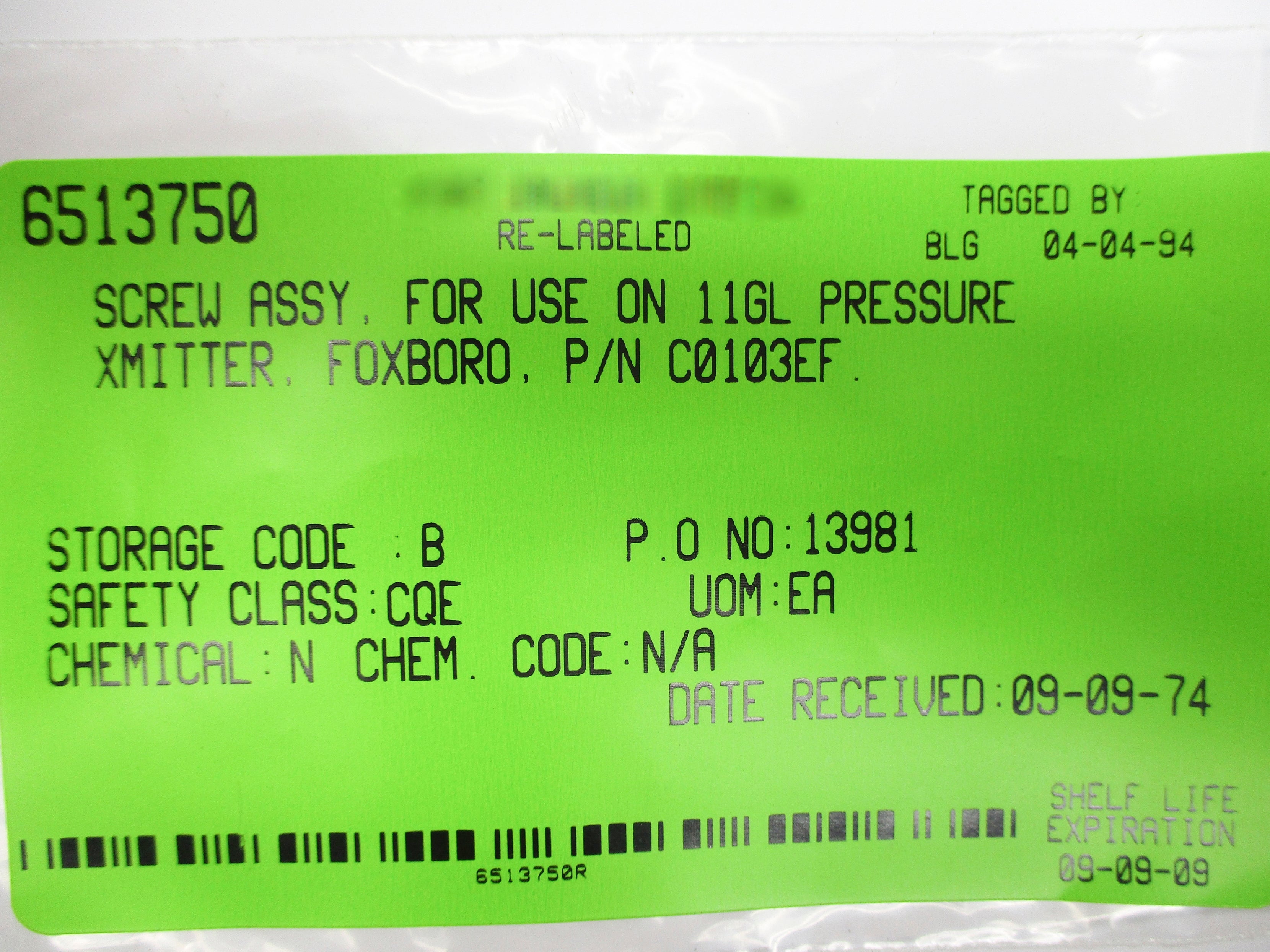 FOXBORO C0103EF NSNP
