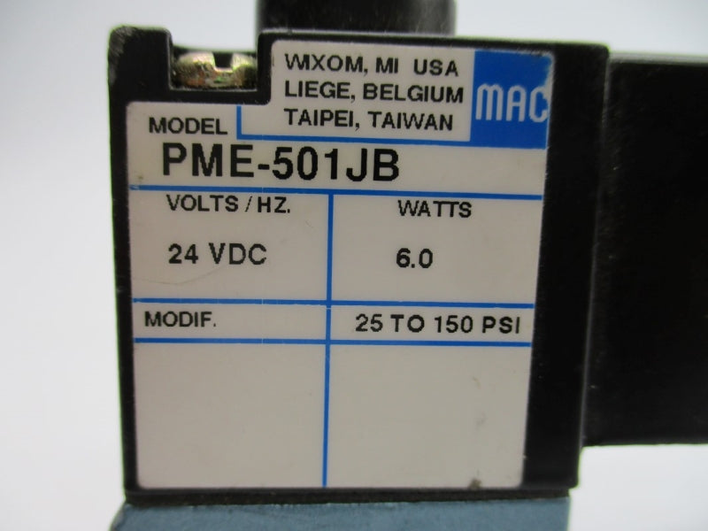 MAC PME-501JB 24VDC 25-150PSI NSNP