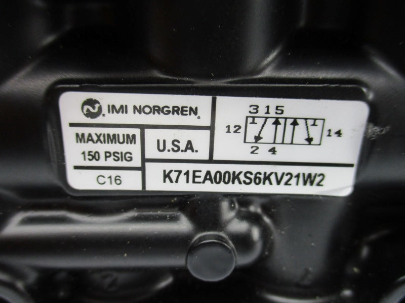 NORGREN K71EA00KS6KV21W2 24VDC 150PSI NSNP