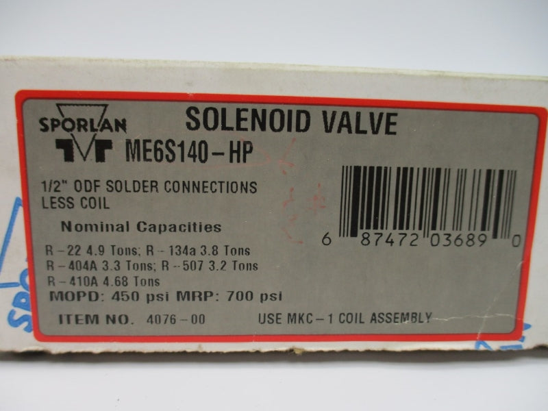 SPORLAN ME6S140-HP 450/700PSI 1/2" NSMP