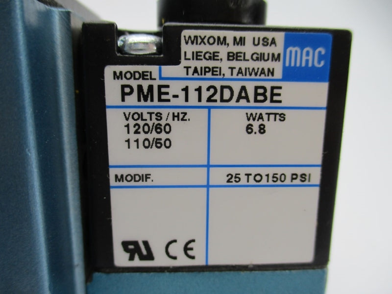 MAC 6321D-000-PM-112DA 110/120V 25-150PSI NSNP