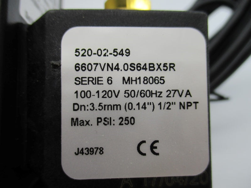 SPEEDAIRE 13X528 6607VN4.0S64BX5R 24-240VAC/DC 1A 250PSI 0.5S-45M NSNP