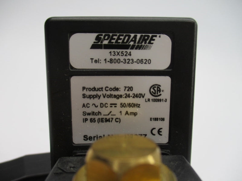 SPEEDAIRE 13X524 6604VN3.2S64BX5R 24-240VAC/DC 1A 250PSI 0.5S-45M NSNP