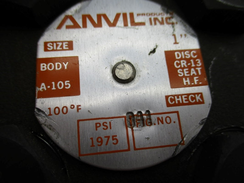 ANVIL 8A1 A-105 CR-13 1975PSI 1" UNMP