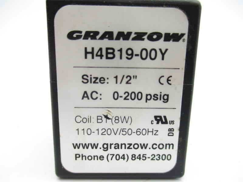 GRANZOW H4B19-00Y 110-120V 0-200PSI 1/2" NSNP